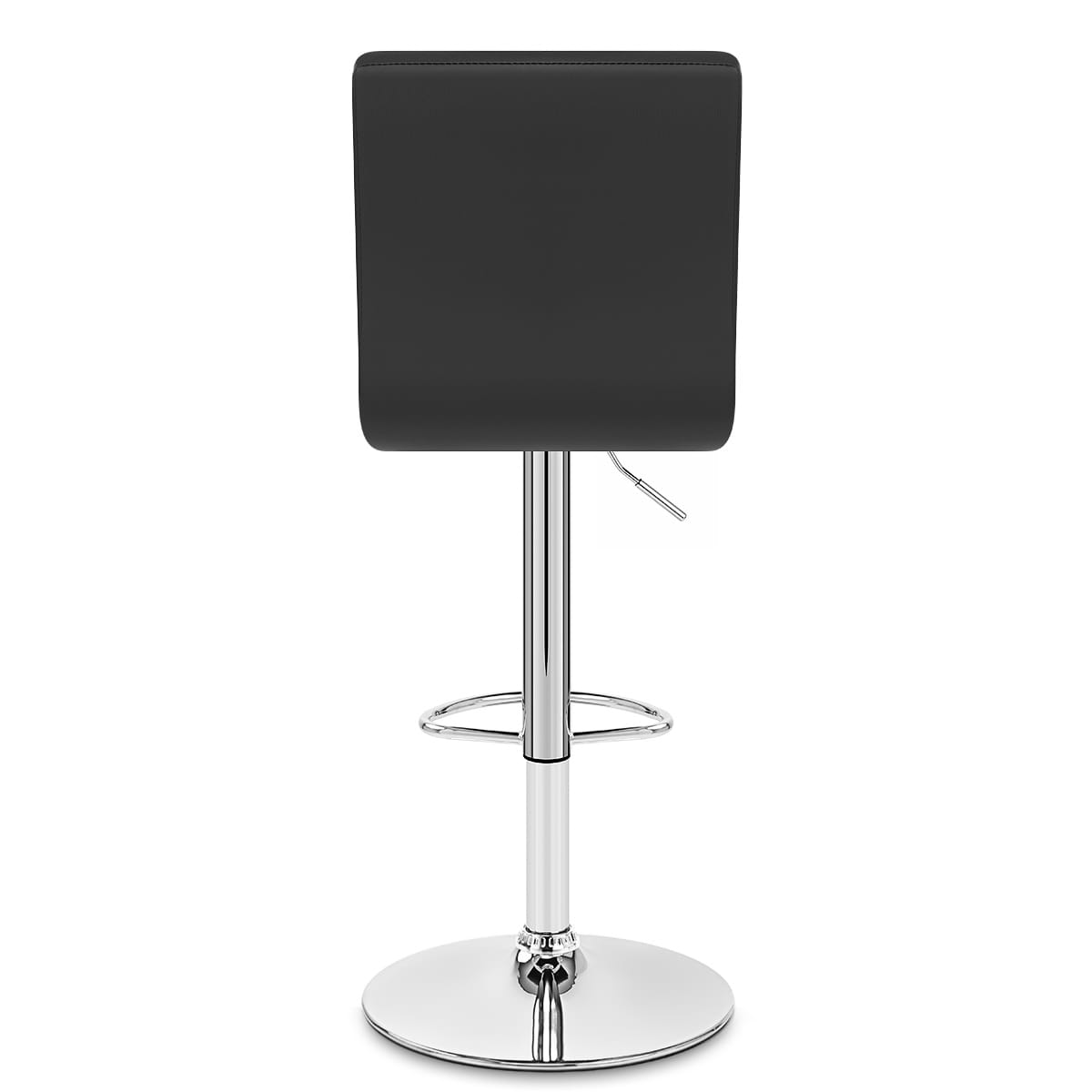 Taburete Polipiel Cromo - Criss Cross Negro