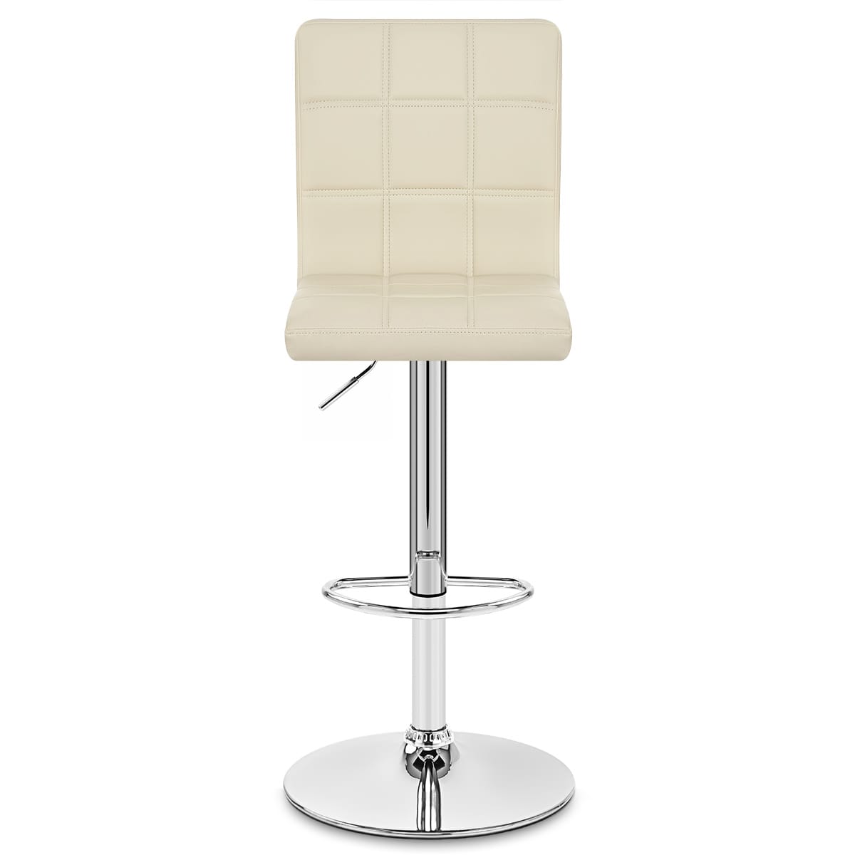 Taburete Polipiel Cromo - Criss Cross Crema