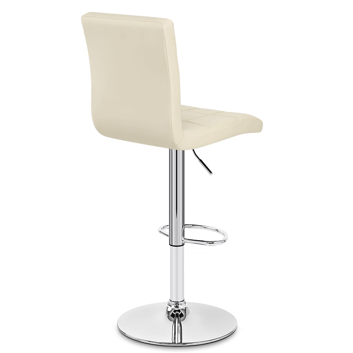 Taburete Polipiel Cromo - Criss Cross Crema