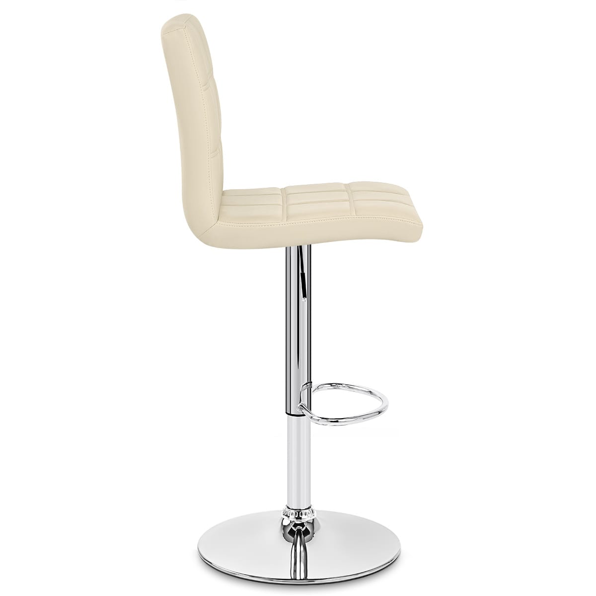Taburete Polipiel Cromo - Criss Cross Crema