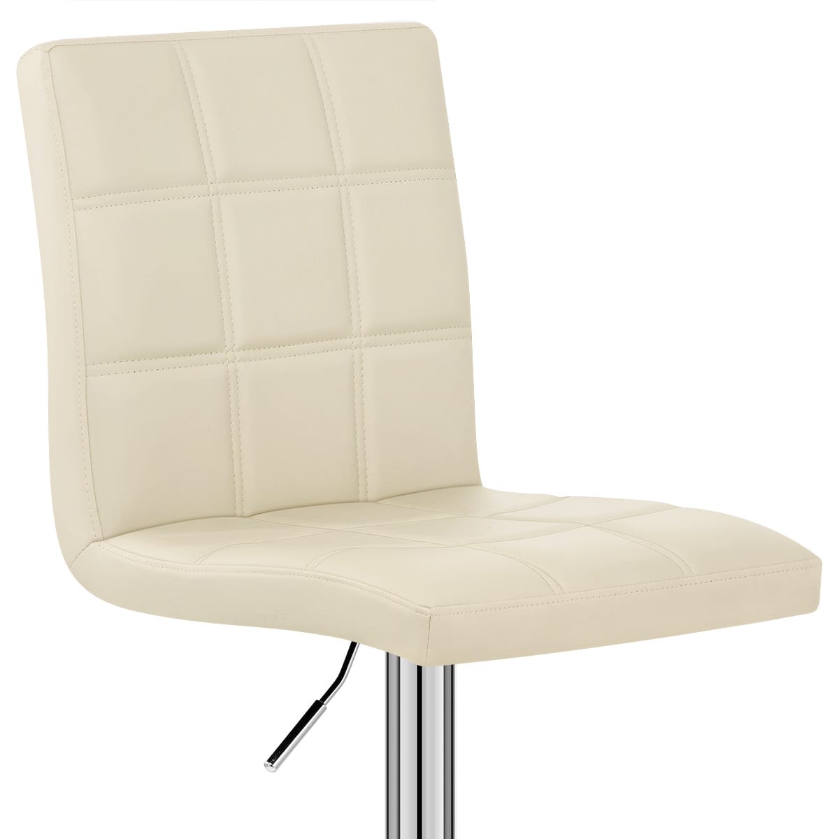 Taburete Polipiel Cromo - Criss Cross Crema