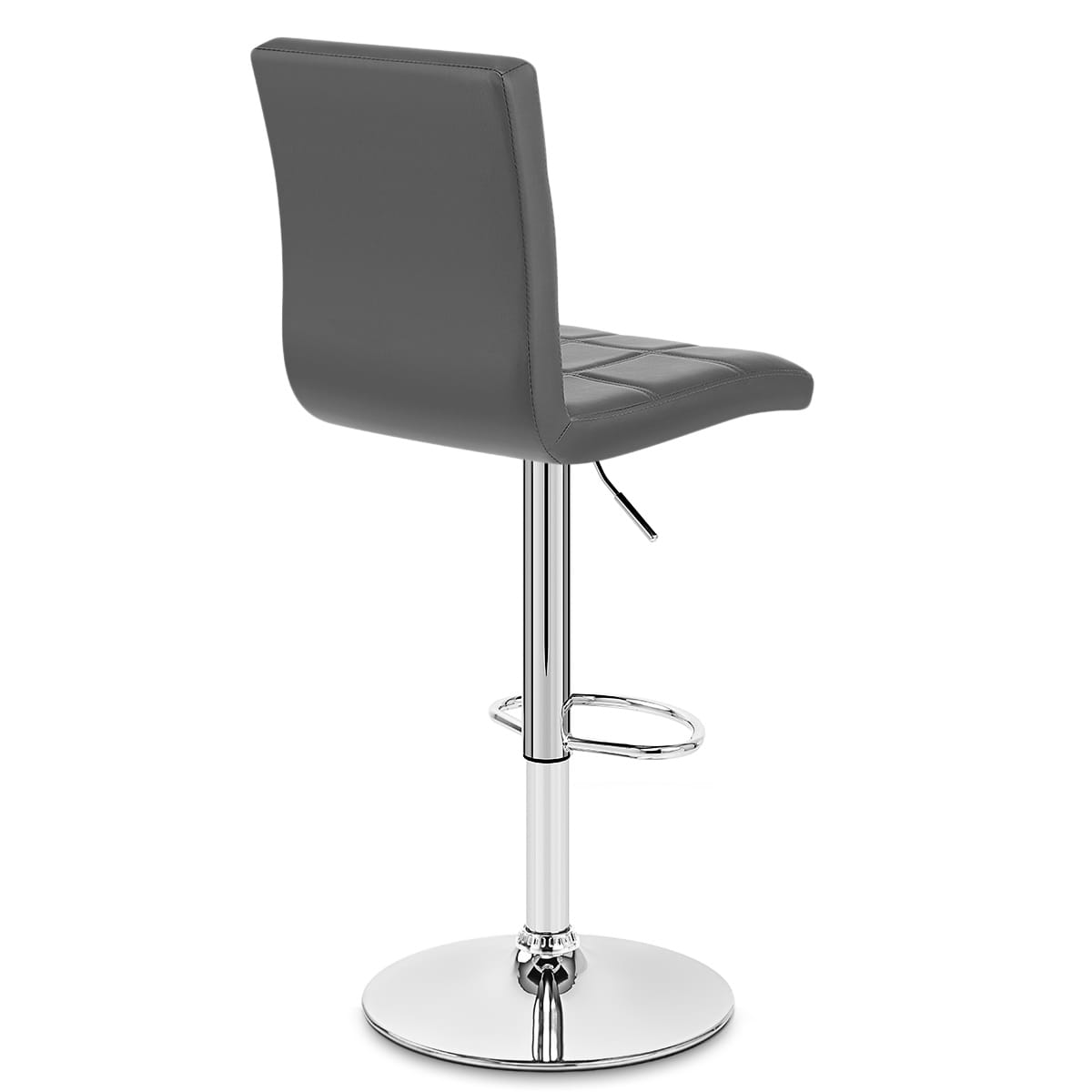 Taburete Polipiel Cromo - Criss Cross Gris