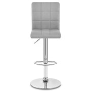 Taburete Tela Cromo - Criss Cross Gris