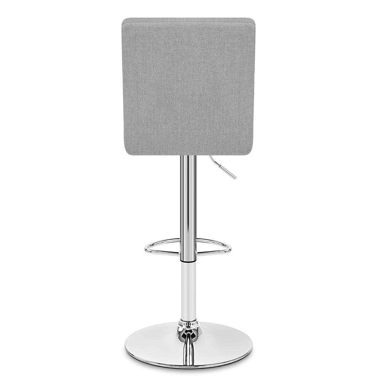 Taburete Tela Cromo - Criss Cross Gris
