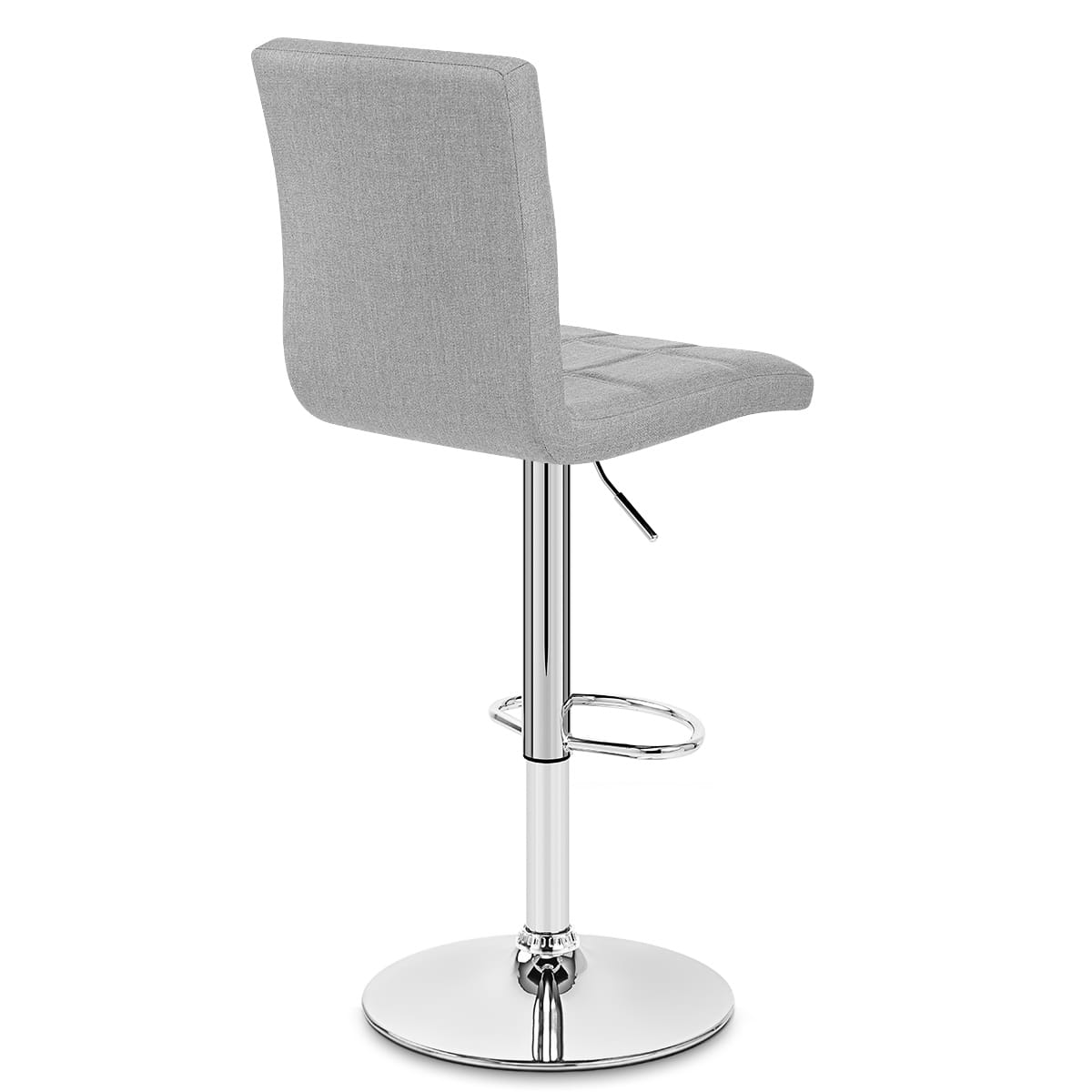 Taburete Tela Cromo - Criss Cross Gris