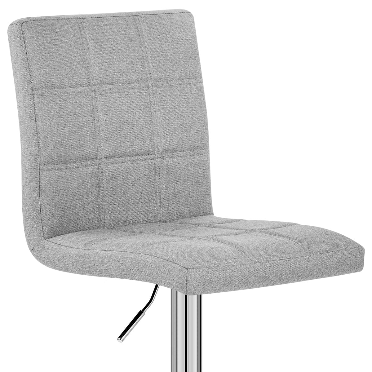 Taburete Tela Cromo - Criss Cross Gris