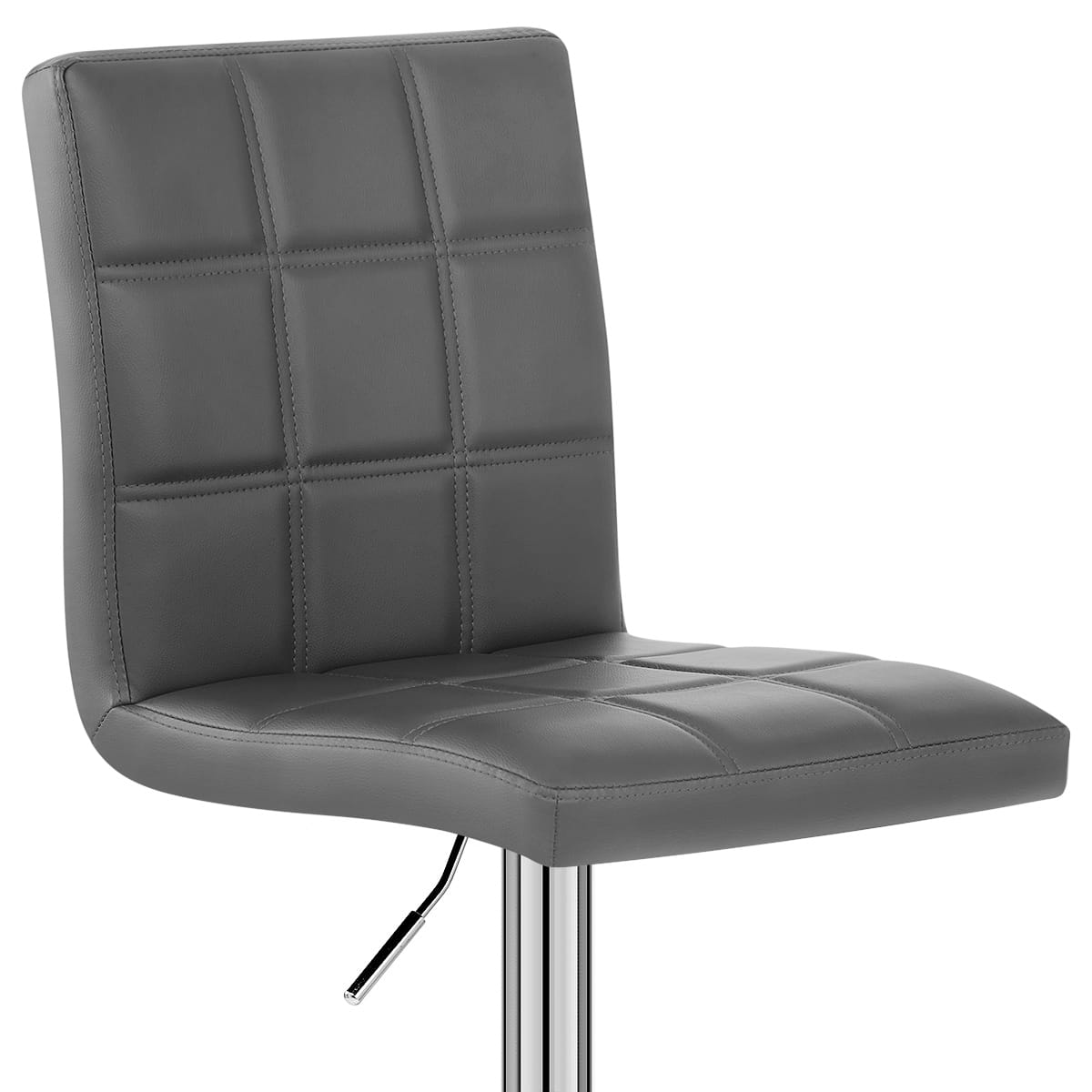 Taburete Polipiel Cromo - Criss Cross Gris