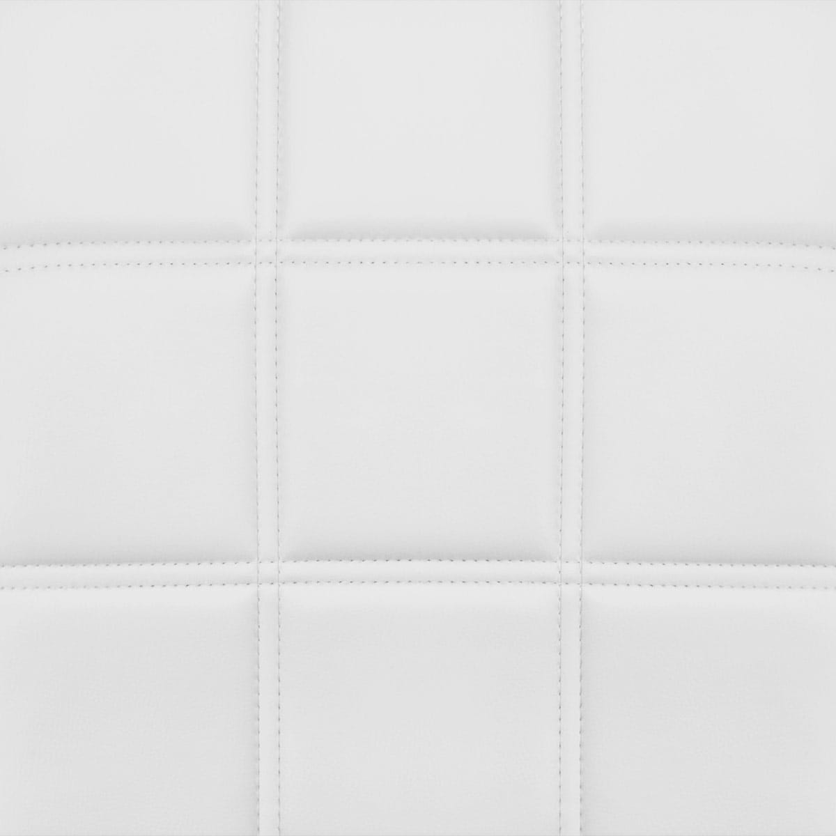 Taburete Polipiel Cromo - Criss Cross Blanco