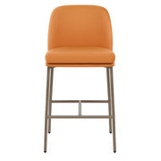 Taburete Cuero Auténtico - Cruz Naranja