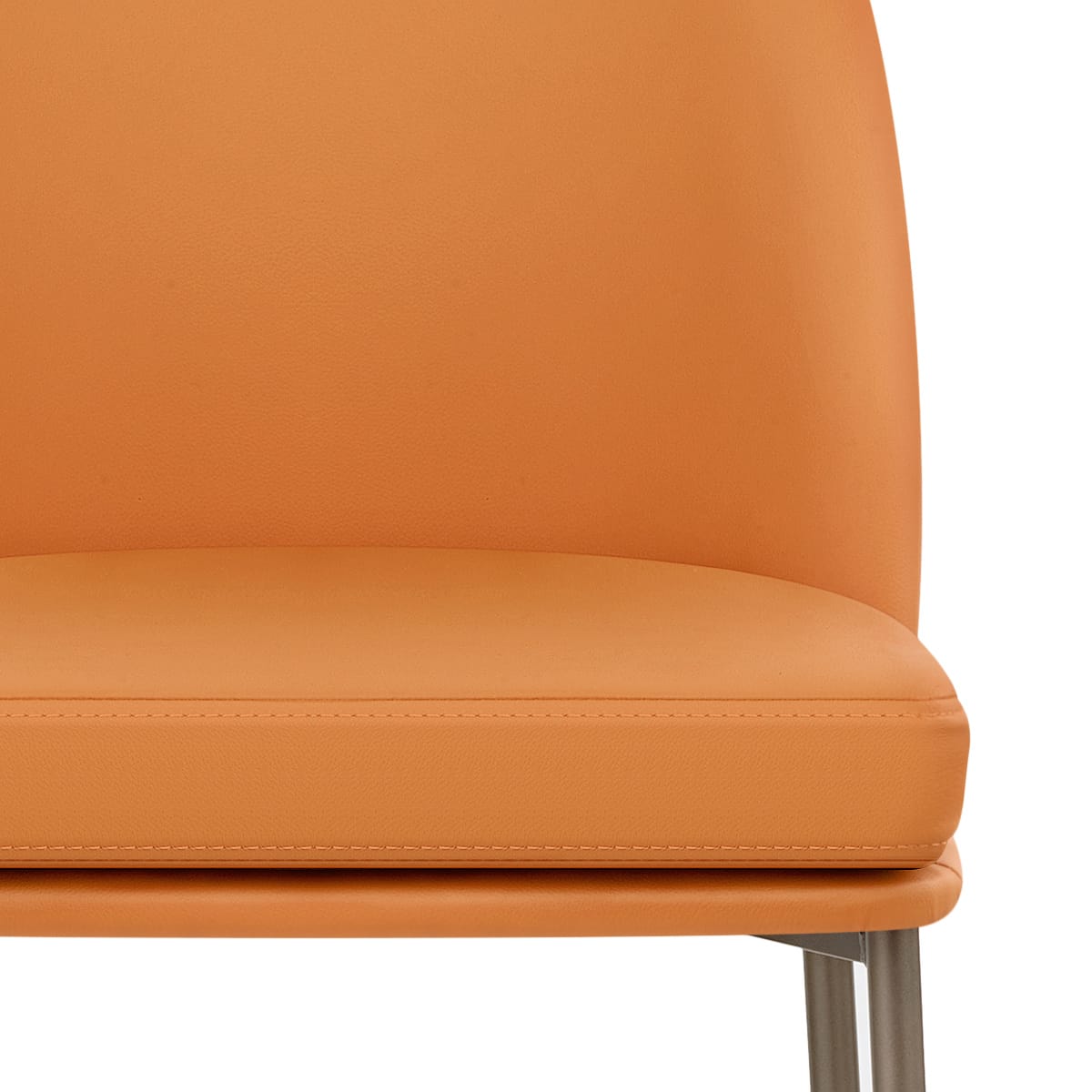 Taburete Cuero Auténtico - Cruz Naranja