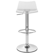 Taburete Plástico Cromo - Cristal Transparente