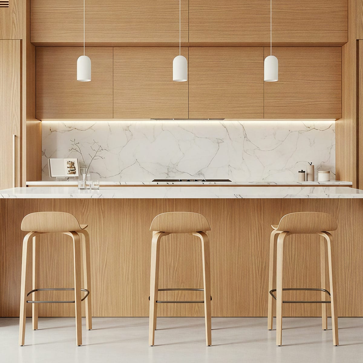 Taburete Madera - Curve Roble