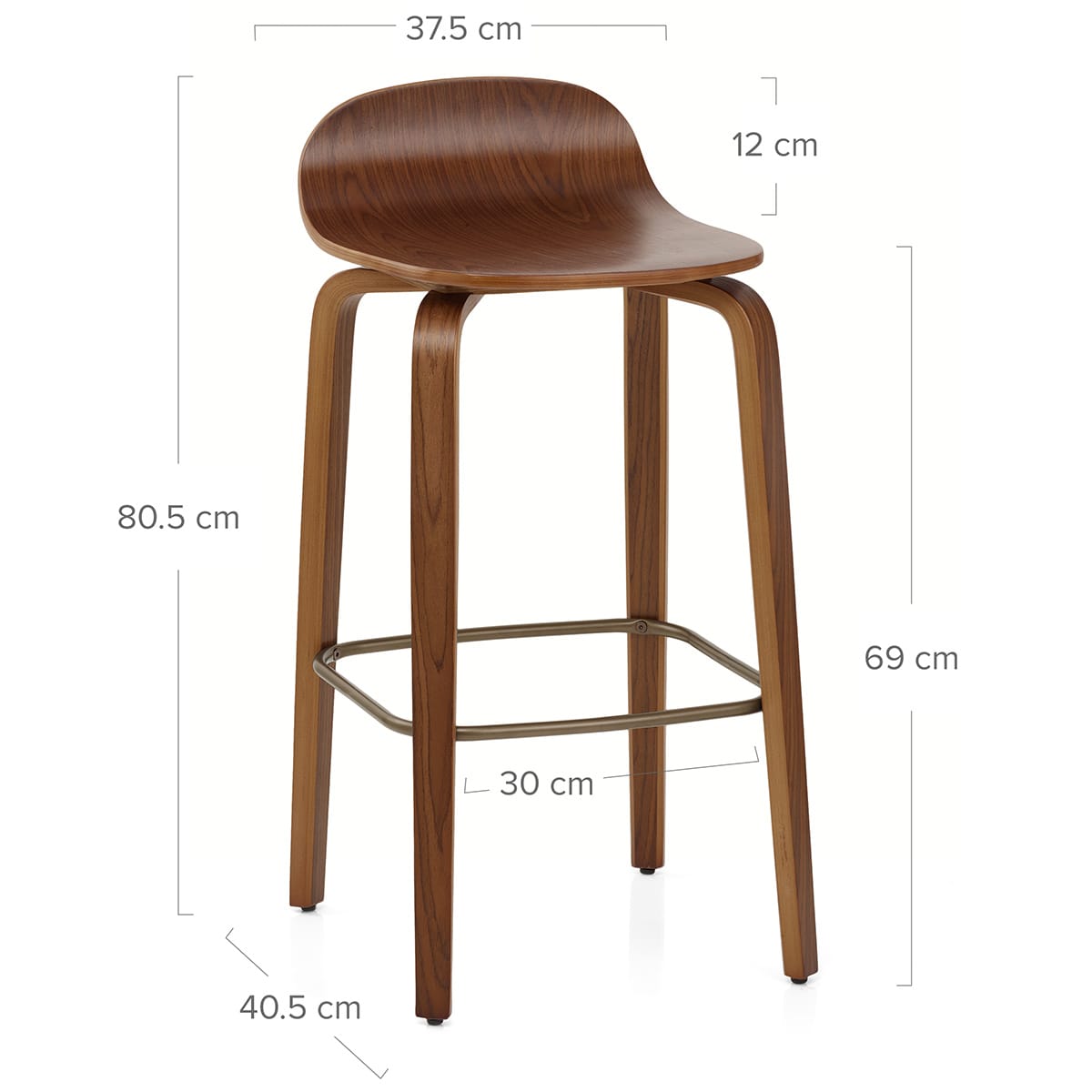 Taburete Madera - Curve Nogal