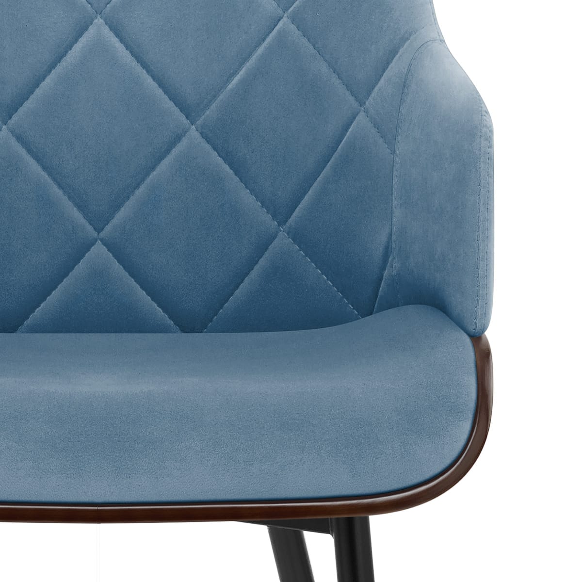 Silla Terciopelo Madera - Dakota Azul