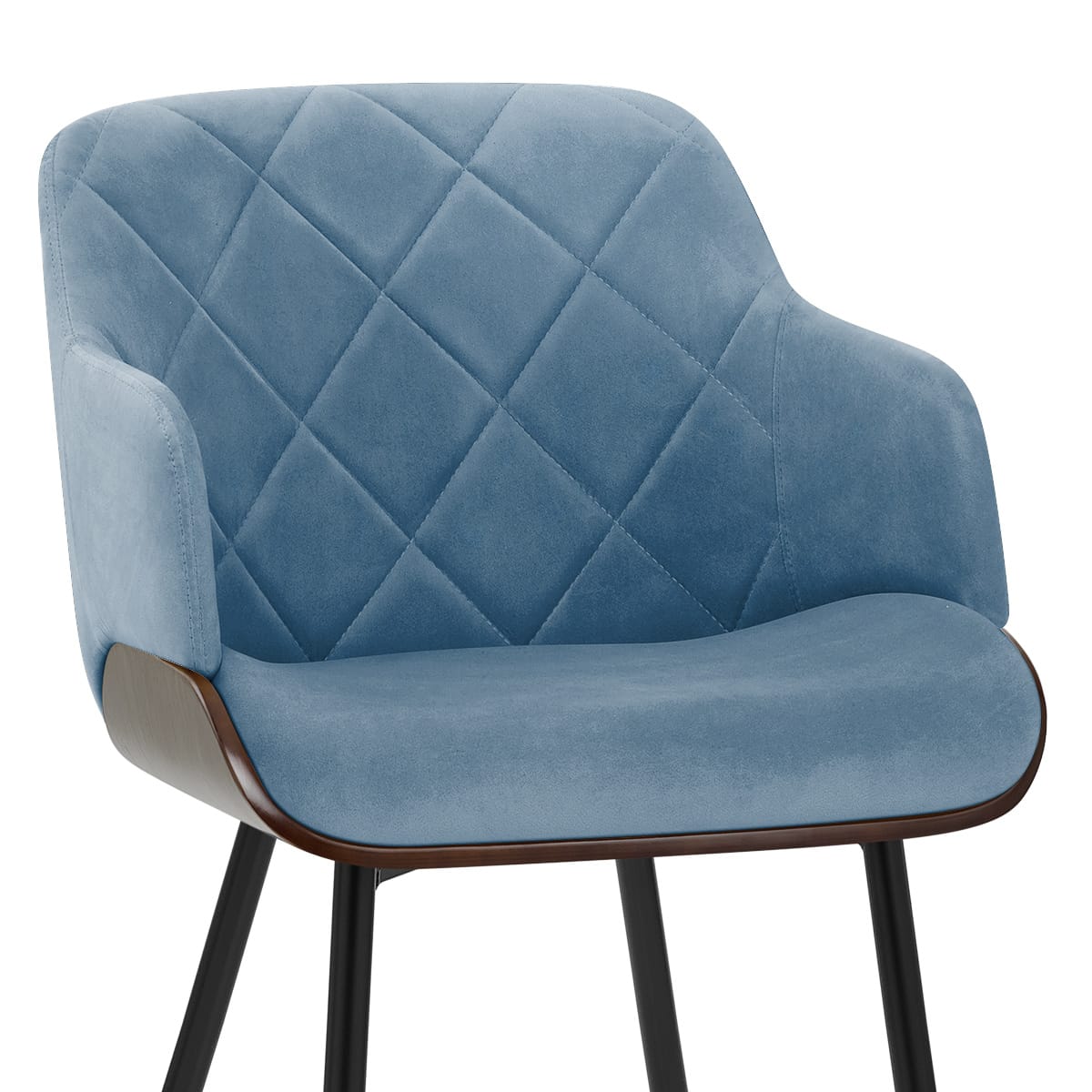Silla Terciopelo Madera - Dakota Azul