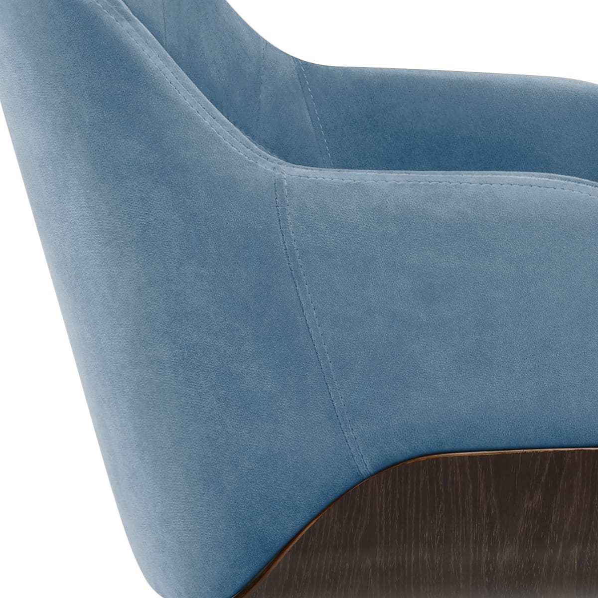 Silla Terciopelo Madera - Dakota Azul