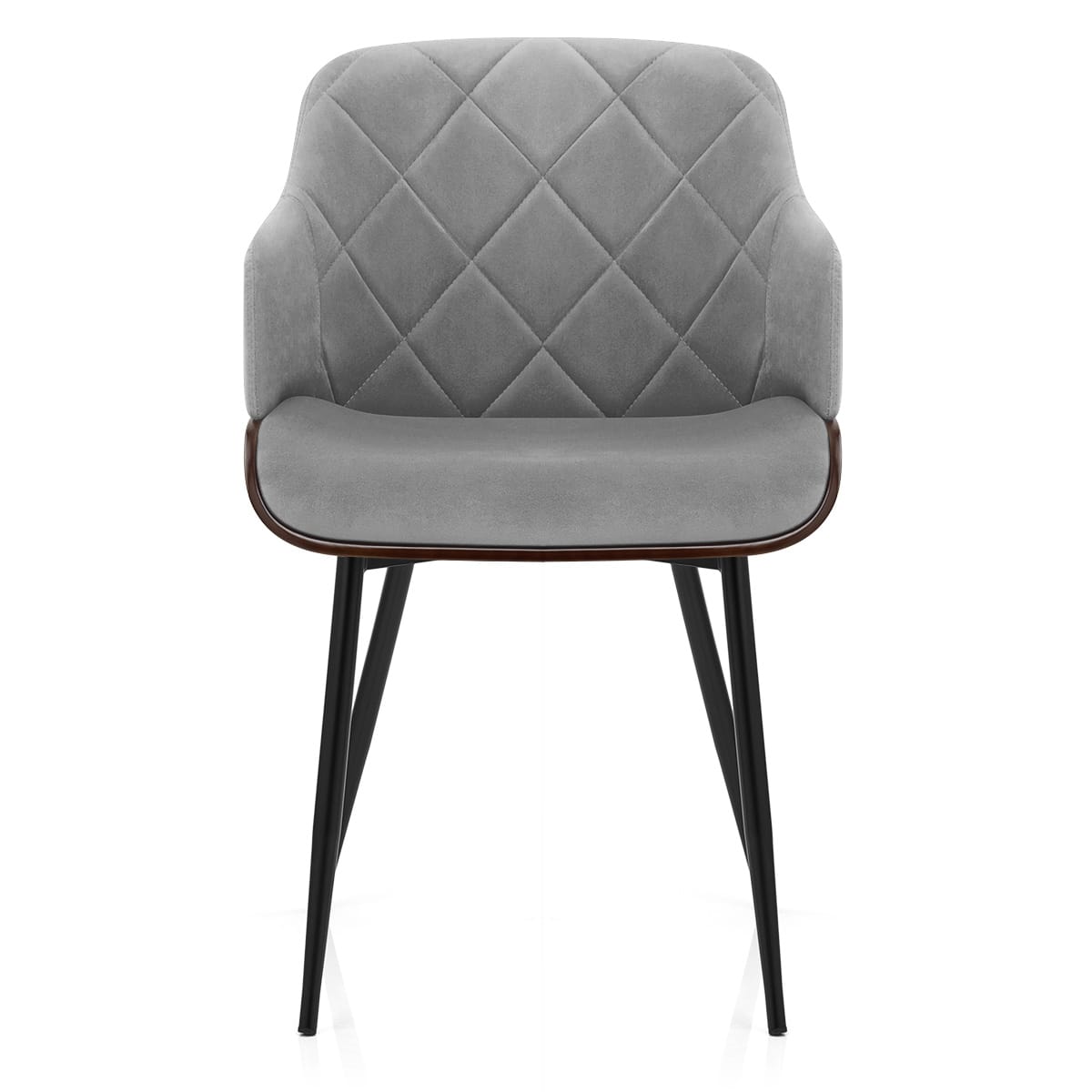 Silla Terciopelo Madera - Dakota Gris