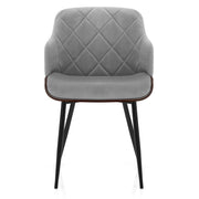 Silla Terciopelo Madera - Dakota Gris