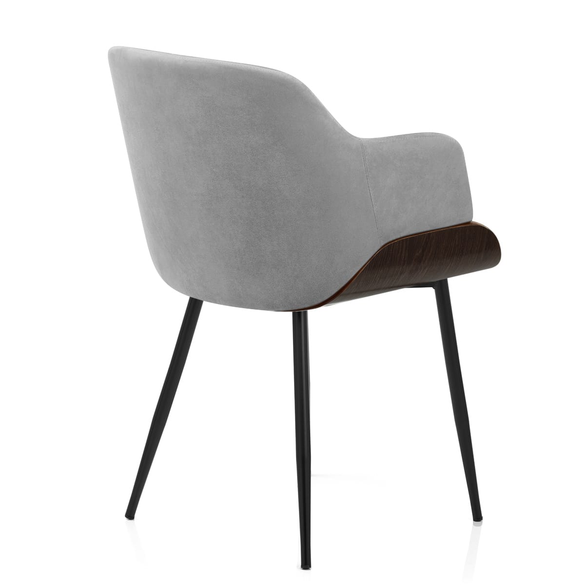 Silla Terciopelo Madera - Dakota Gris