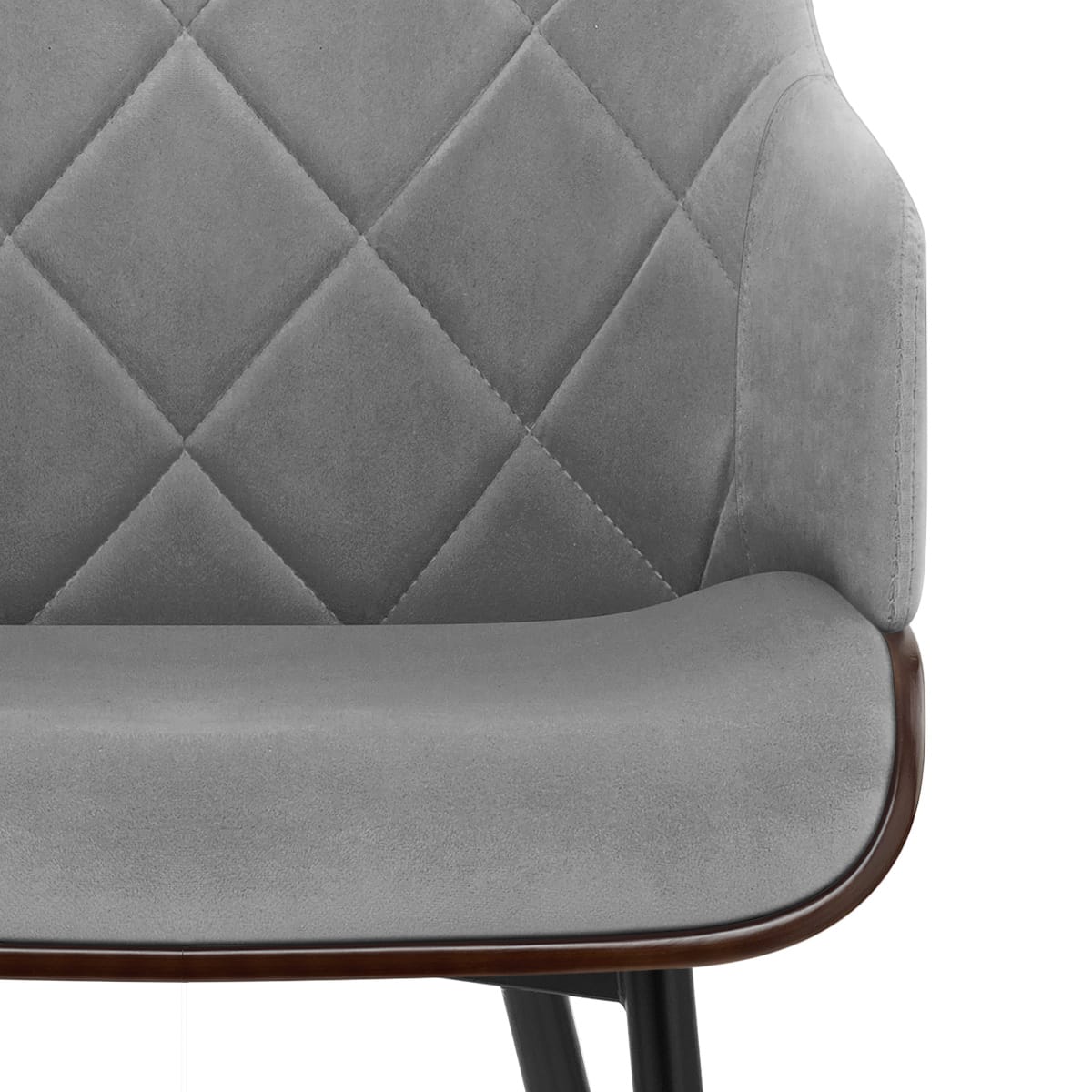 Silla Terciopelo Madera - Dakota Gris