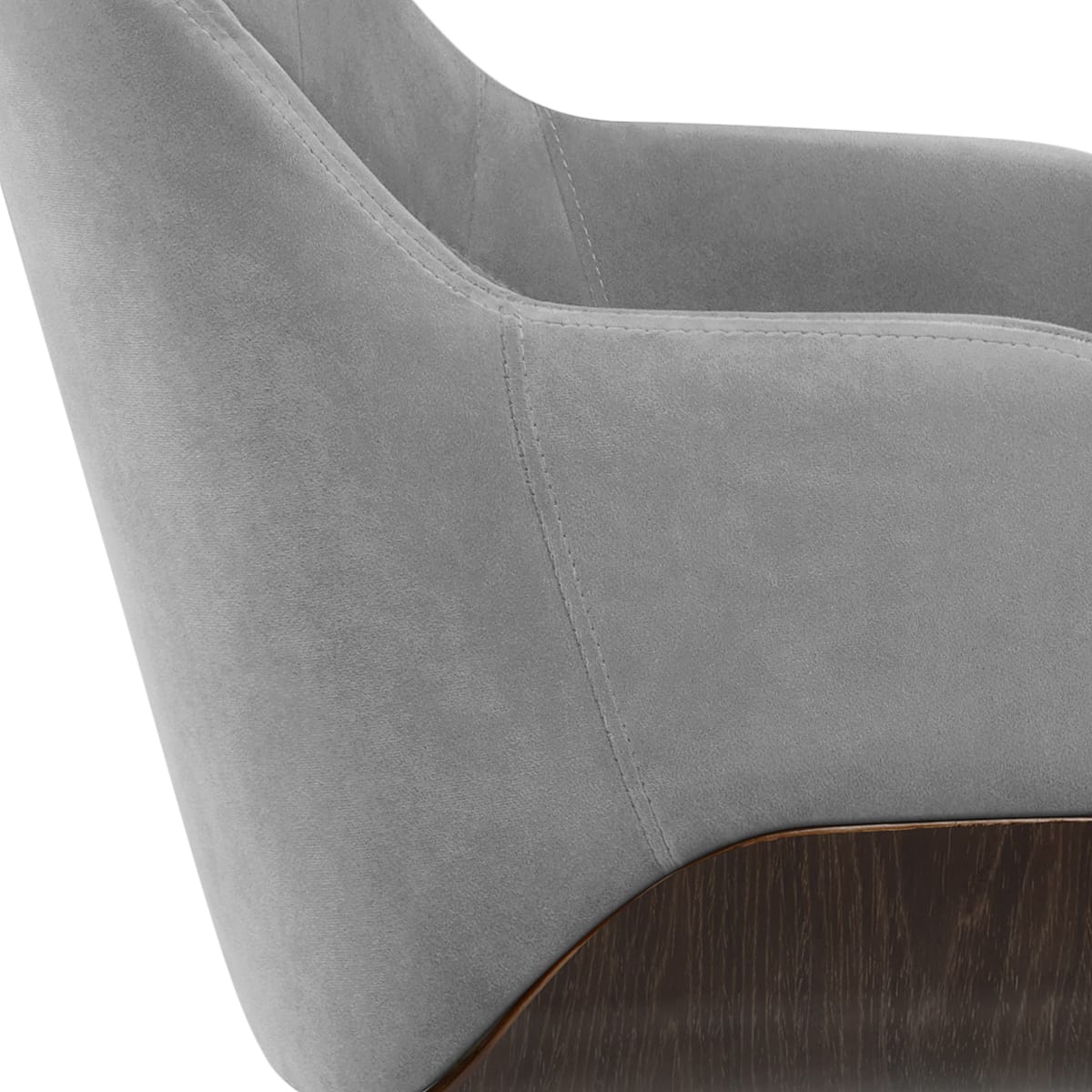 Silla Terciopelo Madera - Dakota Gris
