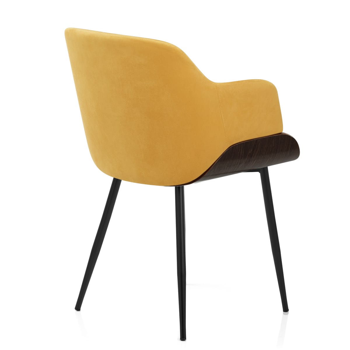 Silla Terciopelo Madera - Dakota Amarillo