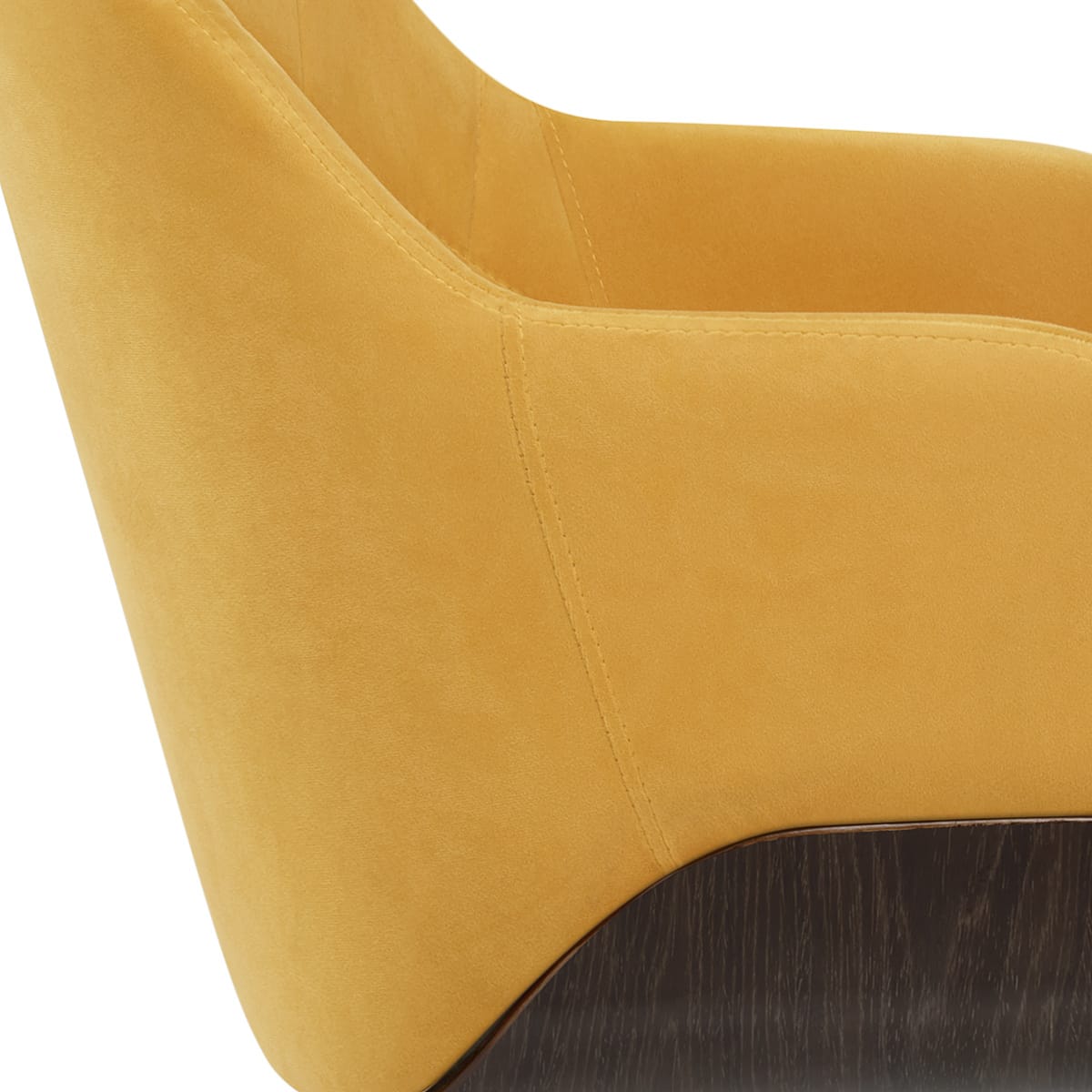Silla Terciopelo Madera - Dakota Amarillo