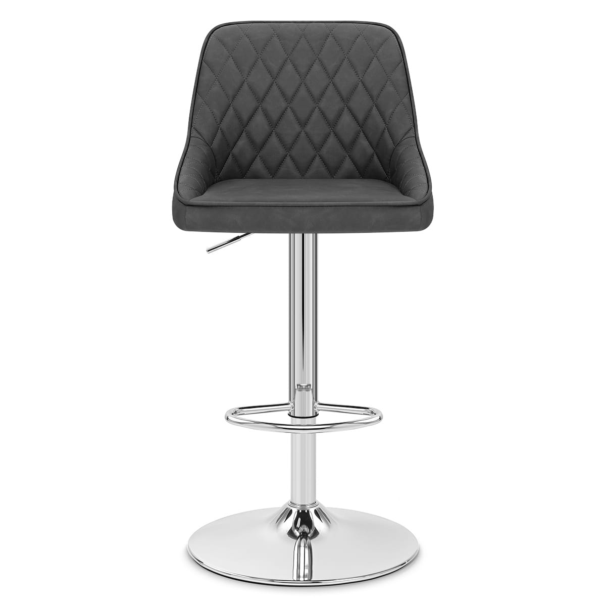 Taburete Cuero Sintético - Darwin Gris Oscuro