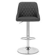 Taburete Cuero Sintético - Darwin Gris Oscuro