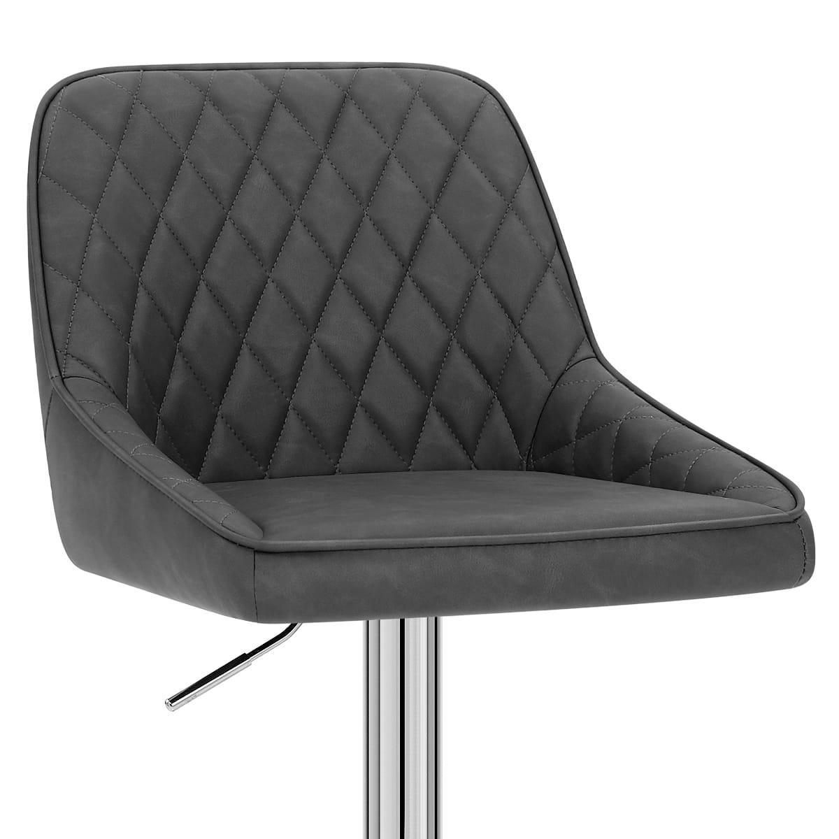 Taburete Cuero Sintético - Darwin Gris Oscuro