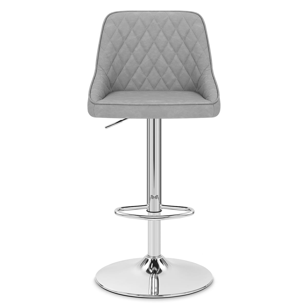 Taburete Cuero Sintético - Darwin Gris