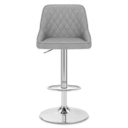 Taburete Cuero Sintético - Darwin Gris