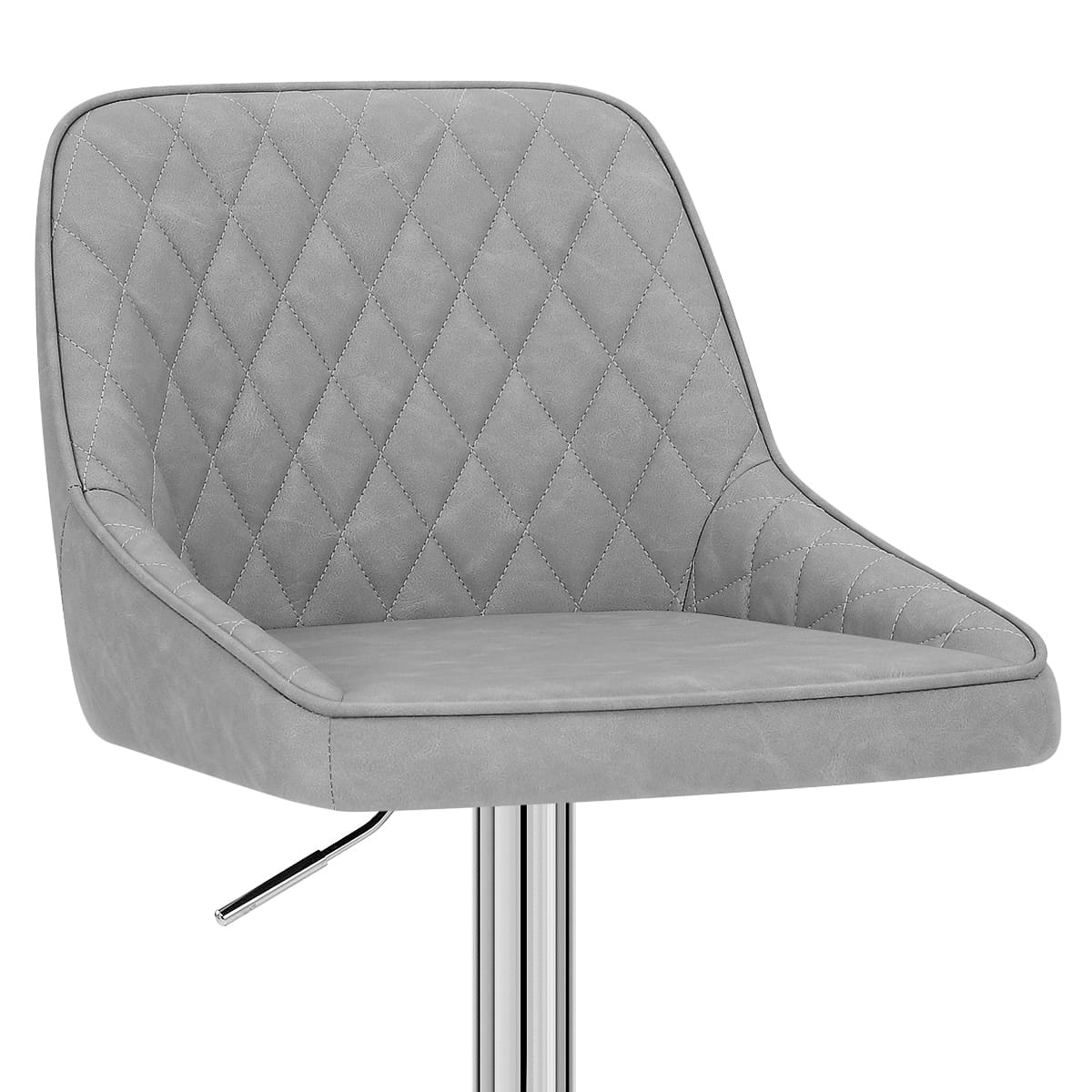 Taburete Cuero Sintético - Darwin Gris