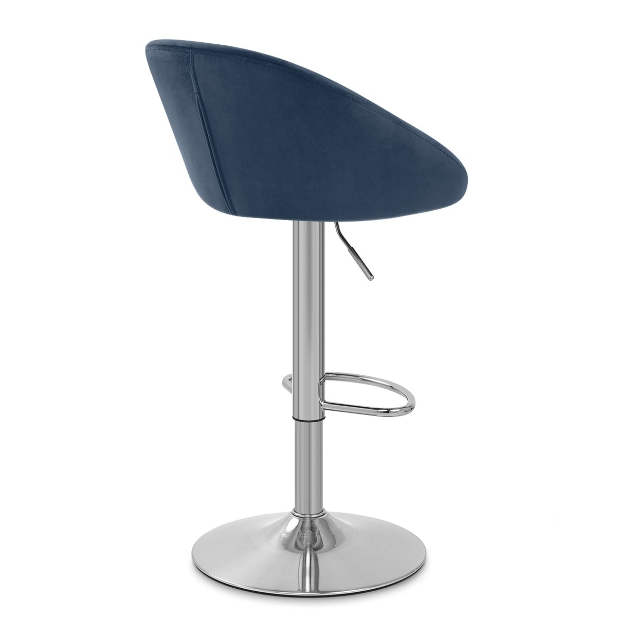 Taburete Terciopelo Satinado - Decco Azul