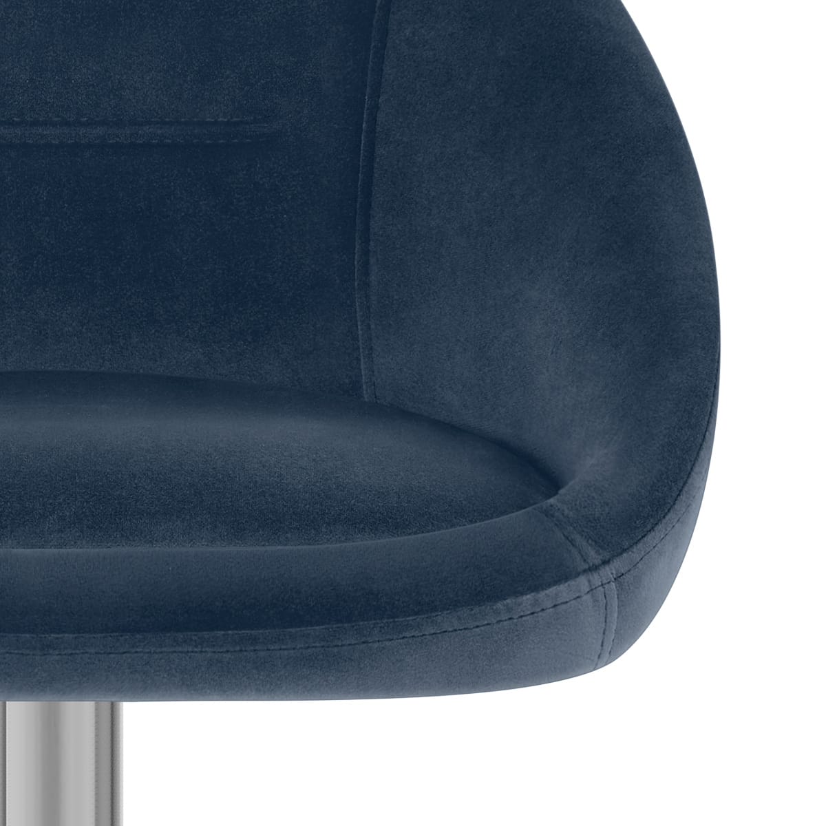 Taburete Terciopelo Satinado - Decco Azul