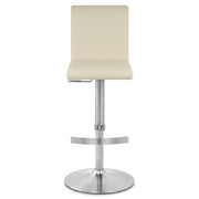 Taburete Polipiel Satinado - Deluxe High Back Crema