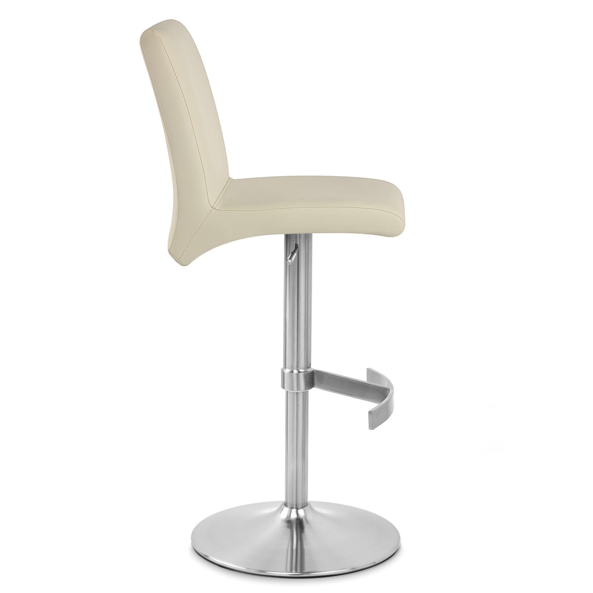 Taburete Polipiel Satinado - Deluxe High Back Crema