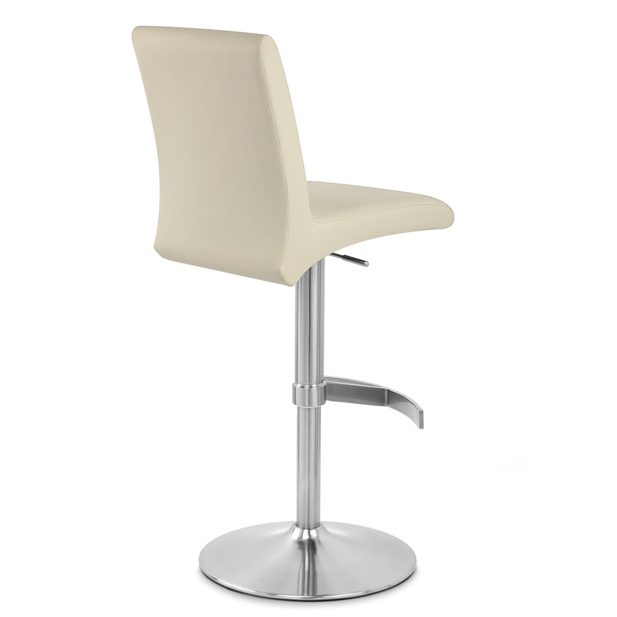 Taburete Polipiel Satinado - Deluxe High Back Crema