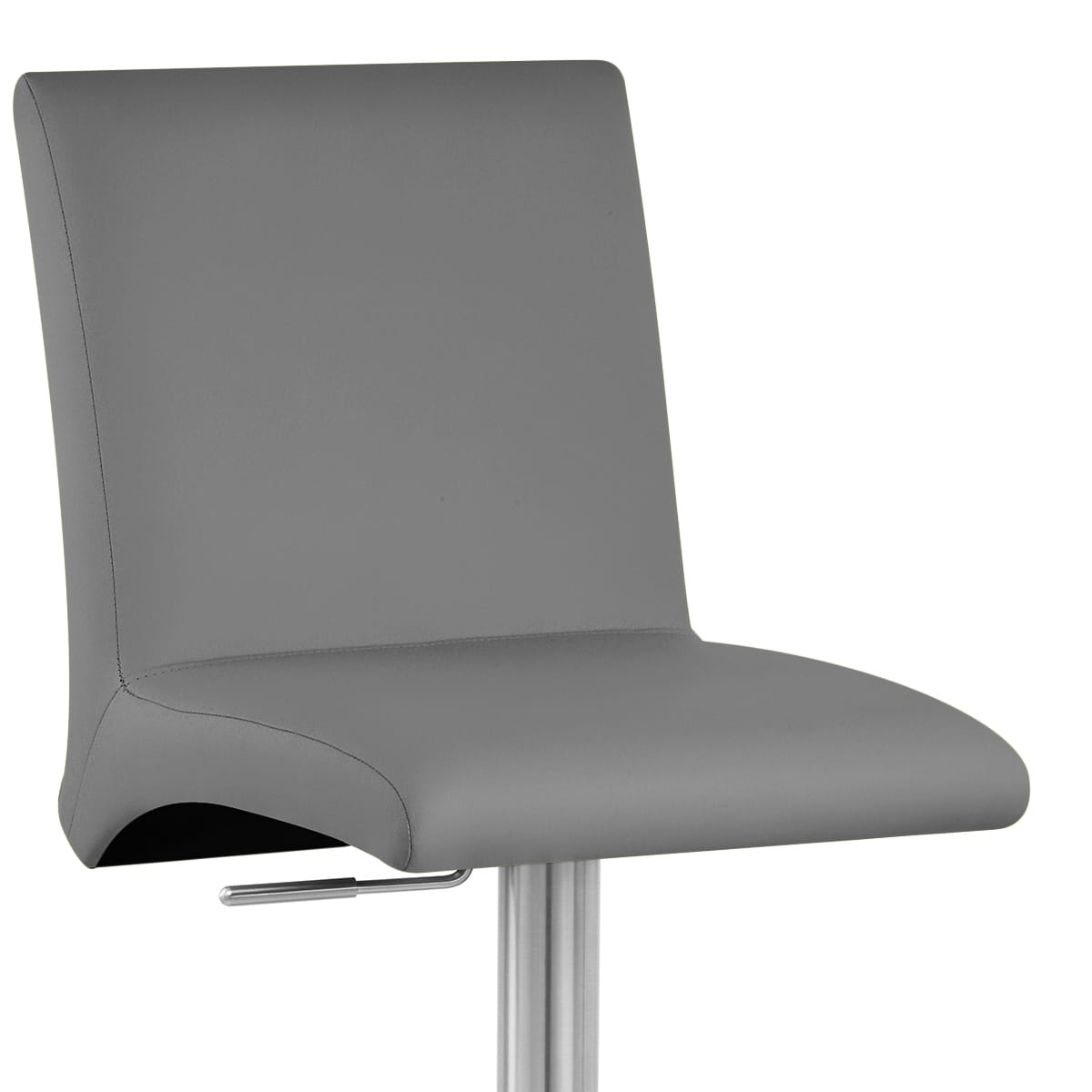 Taburete Polipiel Satinado - Deluxe High Back Gris