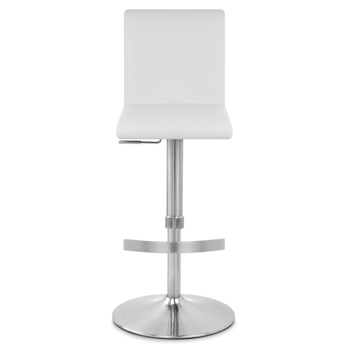 Taburete Polipiel Satinado - Deluxe High Back Blanco
