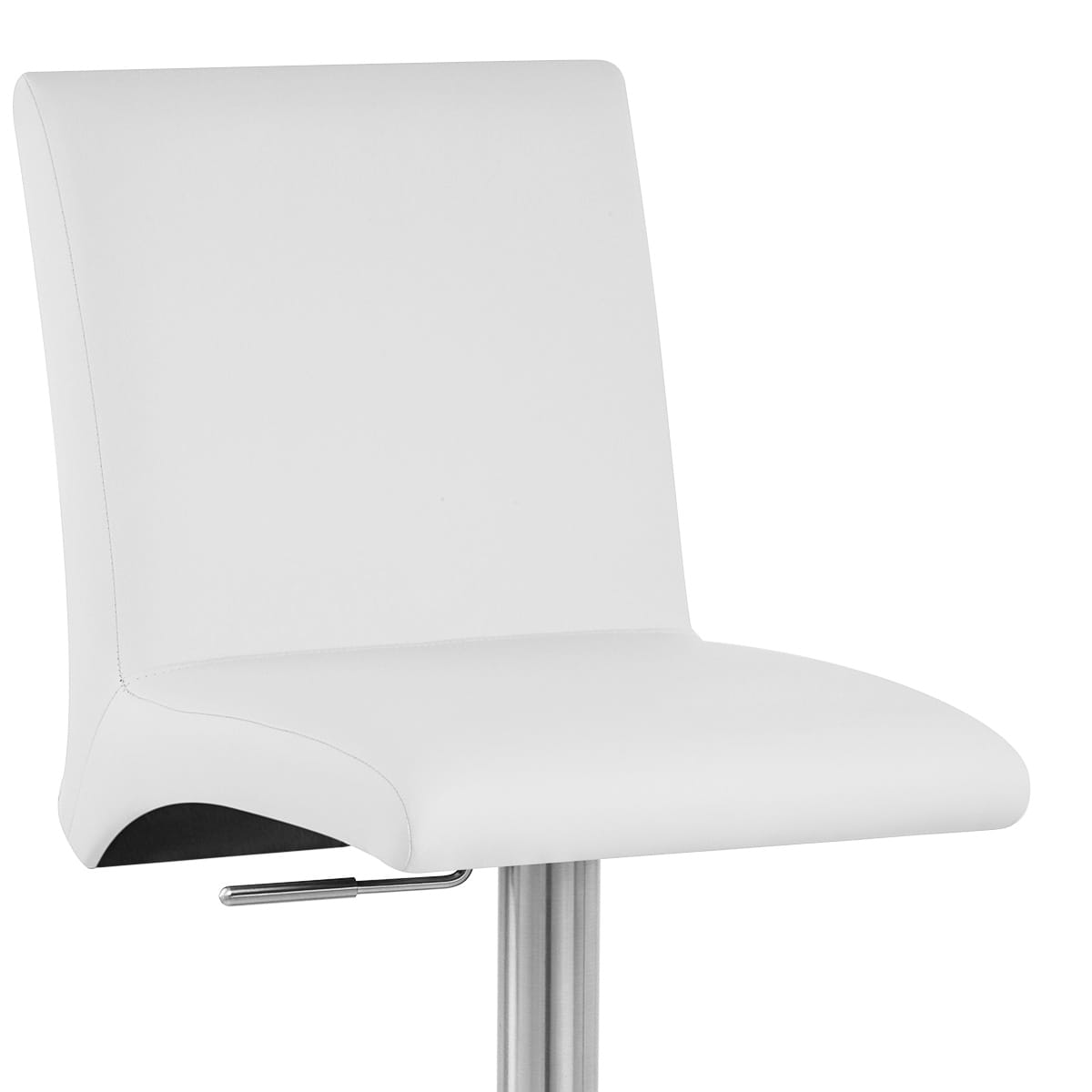 Taburete Polipiel Satinado - Deluxe High Back Blanco