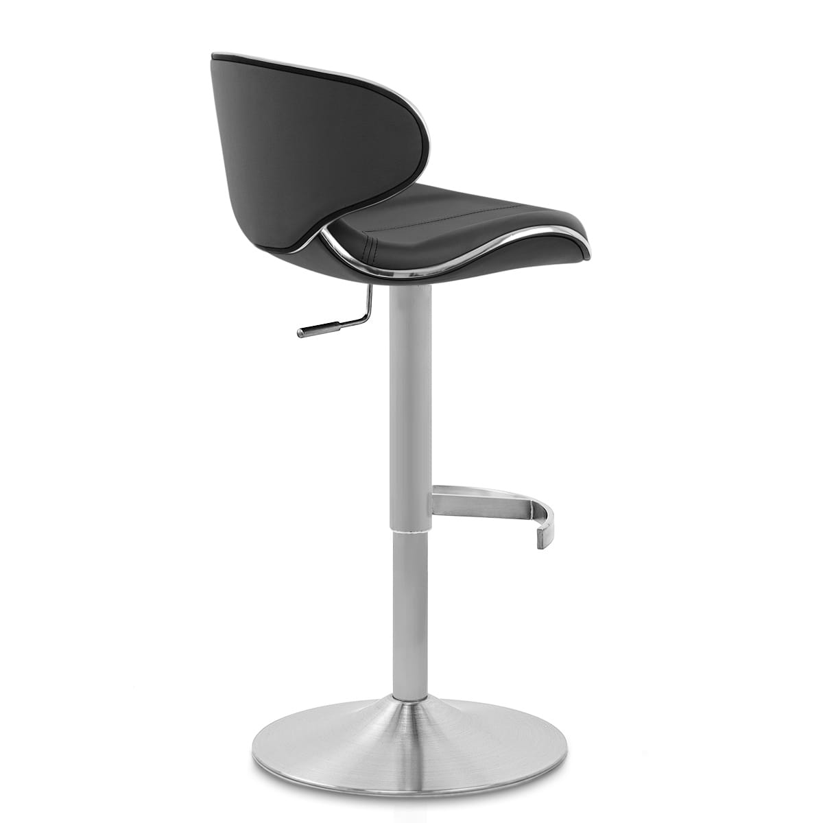 Taburete Auténtico Cuero Satinado - Felix Deluxe Negro
