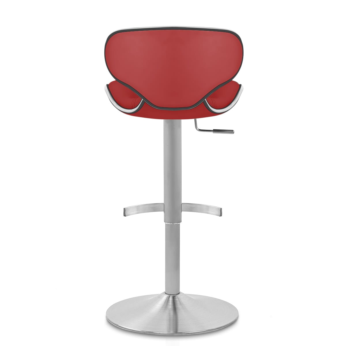 Taburete Auténtico Cuero Satinado - Felix Deluxe Rojo