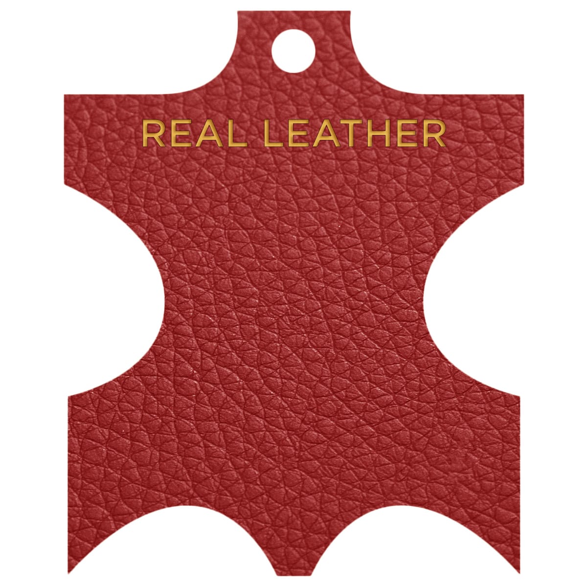 Taburete Auténtico Cuero Satinado - Felix Deluxe Rojo