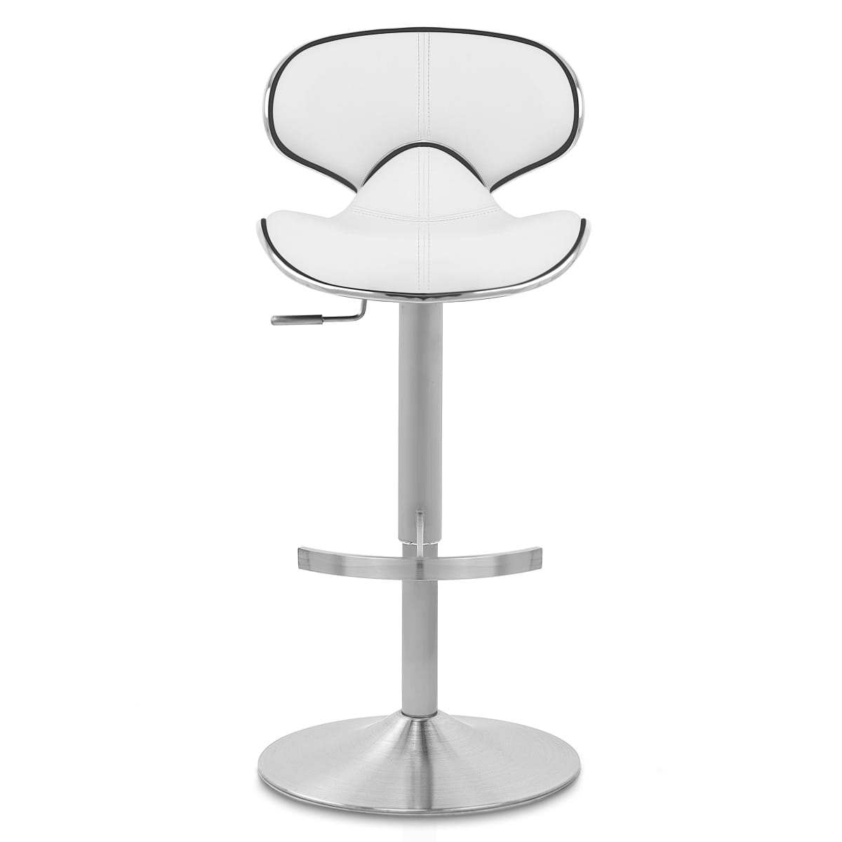 Taburete Auténtico Cuero Satinado - Felix Deluxe Blanco