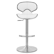 Taburete Auténtico Cuero Satinado - Felix Deluxe Blanco