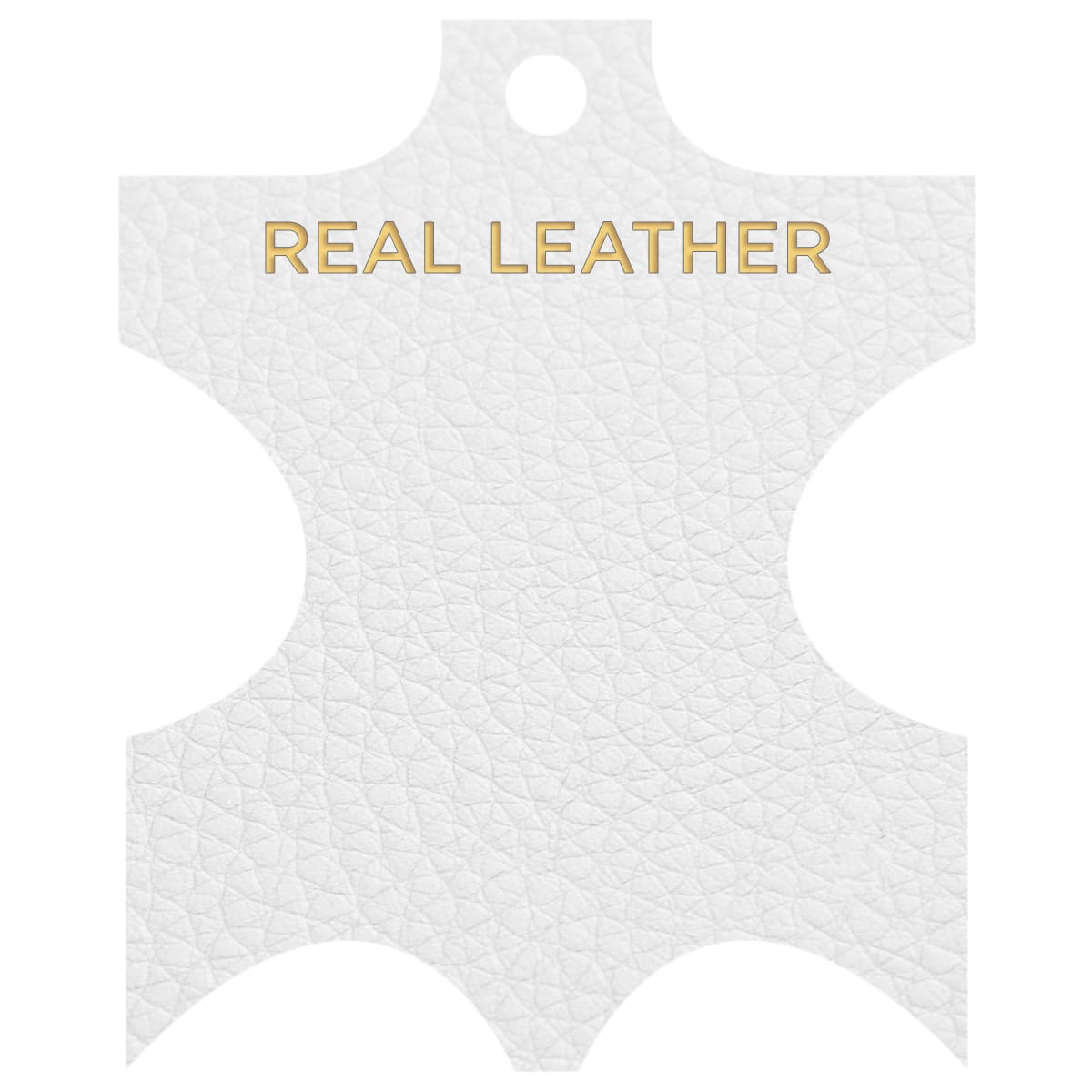 Taburete Auténtico Cuero Satinado - Felix Deluxe Blanco