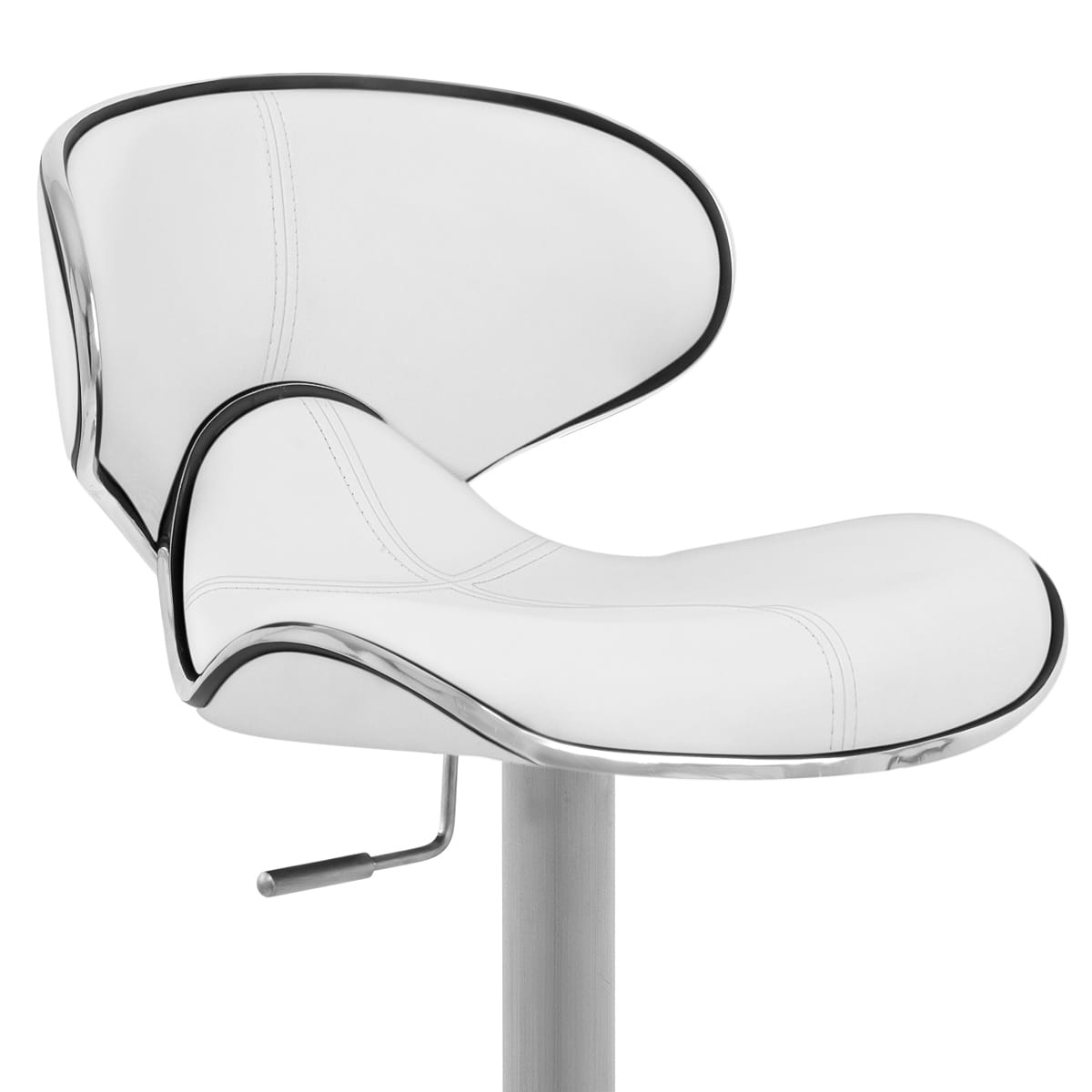 Taburete Auténtico Cuero Satinado - Felix Deluxe Blanco