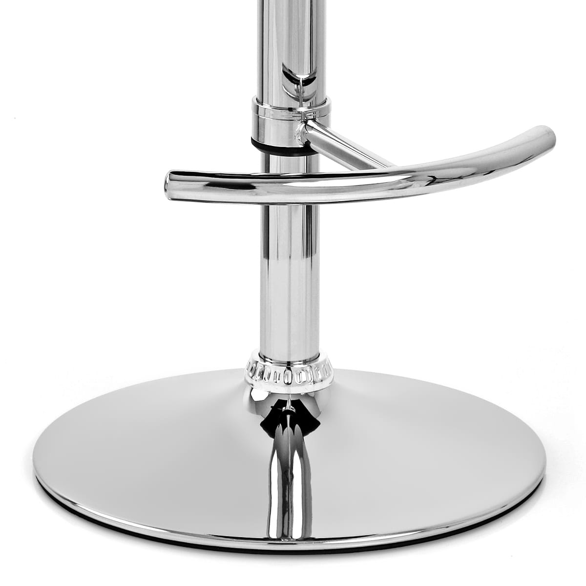 Taburete Polipiel Cromo - Deluxe High Back Gris