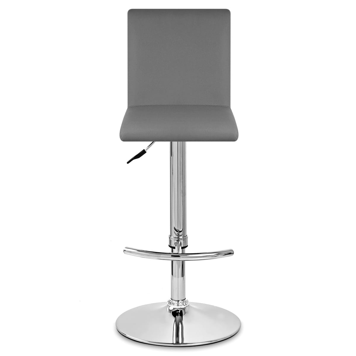Taburete Polipiel Cromo - Deluxe High Back Gris